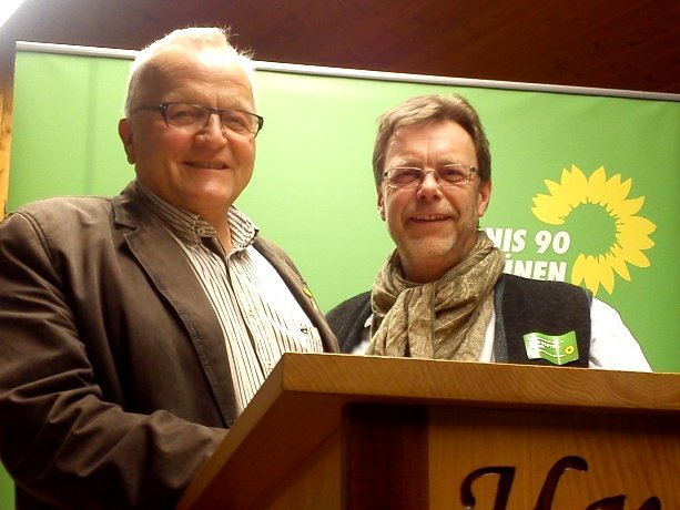 Bild von Uwe Rottermund und Gisbert Bläsing beim GRÜNEN Zukunftskongress.